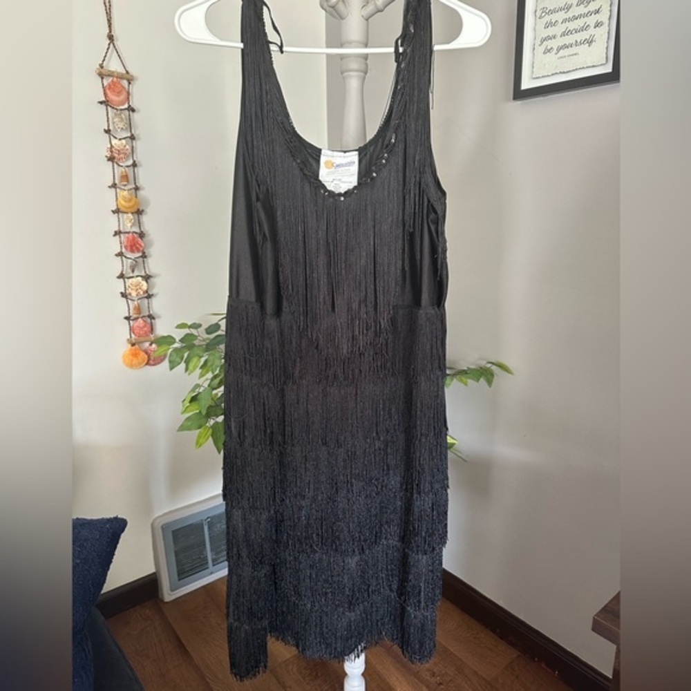 California Costumes Black Flapper Dress - Picture 2 of 7